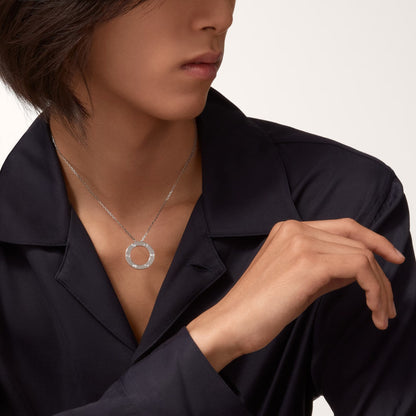 [Rose Tomorrow]LOVE NECKLACE 16MM 3 DIAMONDS