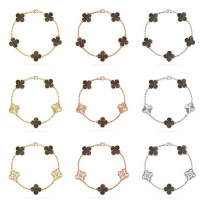 [Rose Tomorrow] CLOVER 5 MOTIF GRAY MOP BRACELET COLLECTION