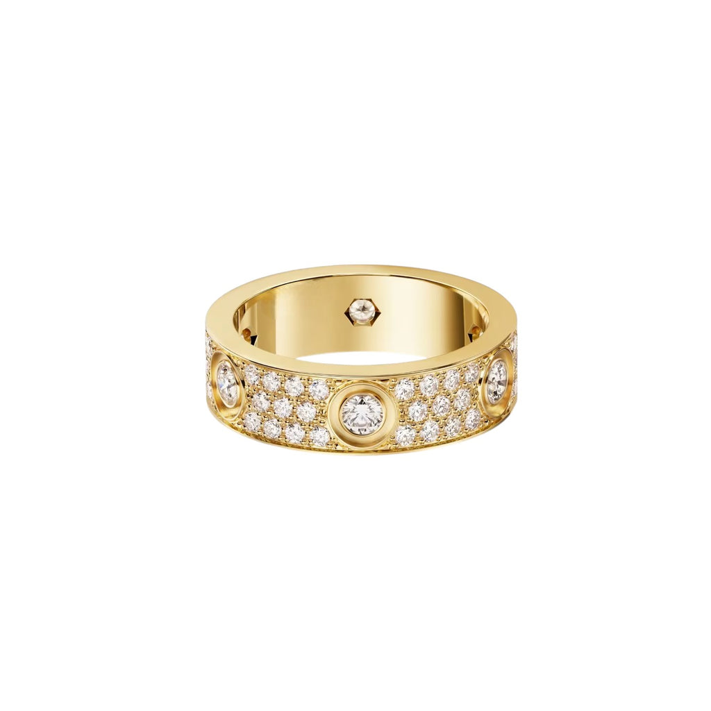 [Rose Tomorrow]LOVE 5.5MM FULL-PAVE 6-DIAMOND RING