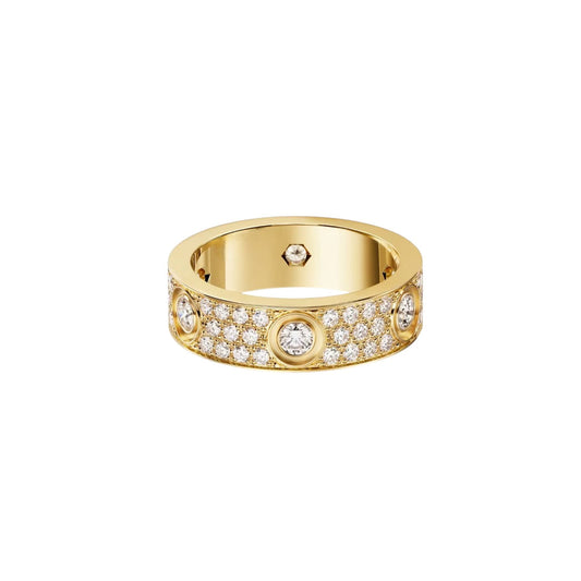 [Rose Tomorrow]LOVE 5.5MM FULL-PAVE 6-DIAMOND RING