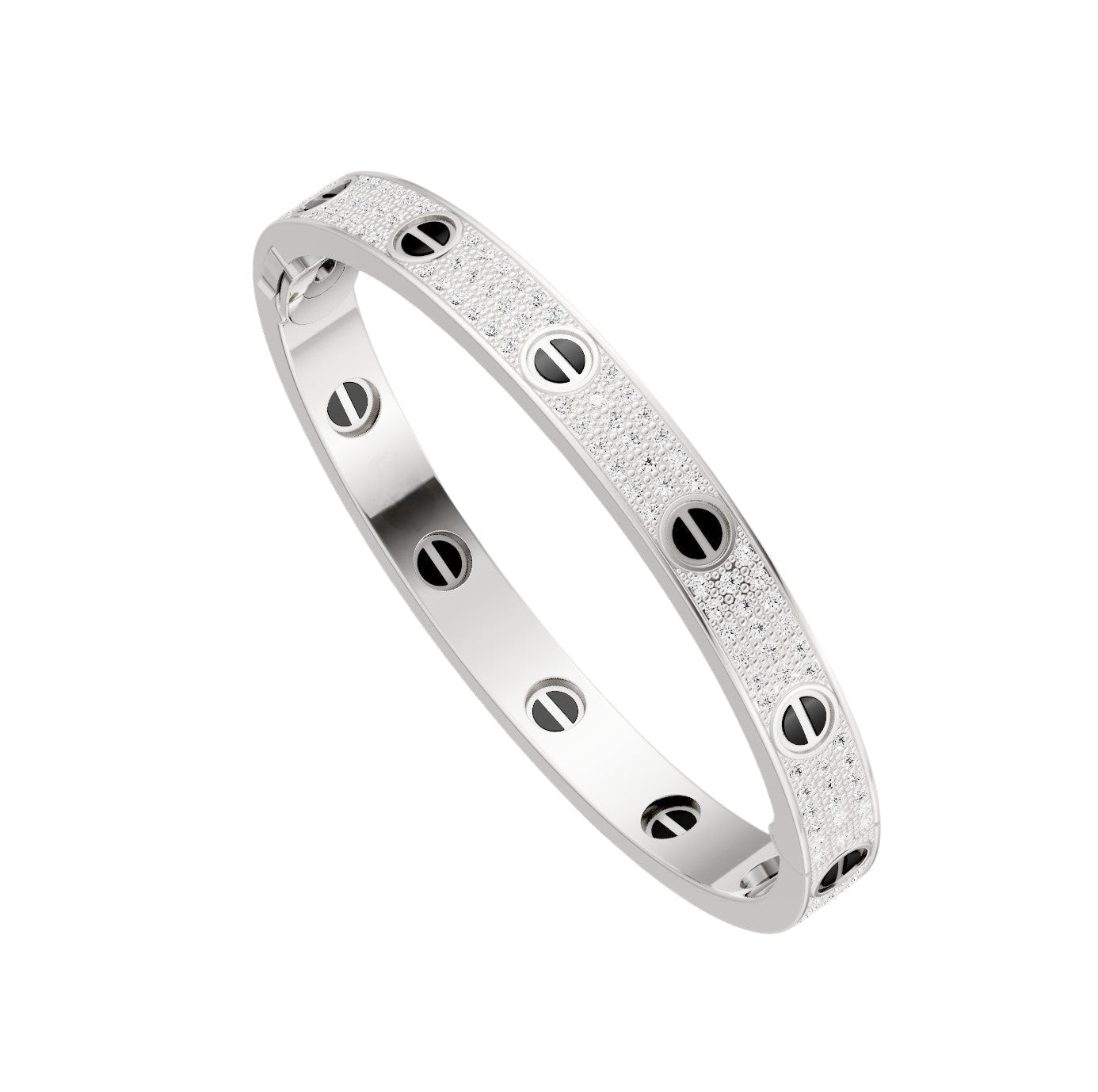[Rose Tomorrow]LOVE BRACELET 6.1MM DIAMOND-PAVED CERAMIC