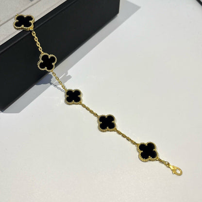 [Rose Tomorrow] CLOVER 5 MOTIF ONYXS BRACELET COLLECTION
