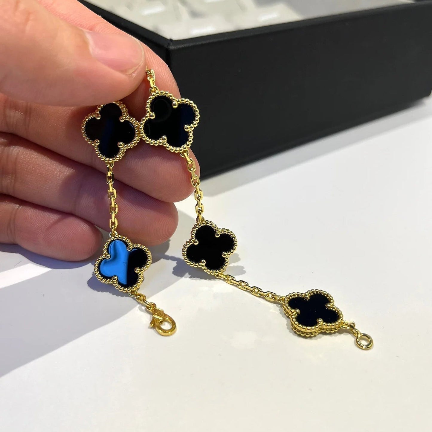 [Rose Tomorrow] CLOVER 5 MOTIF ONYXS BRACELET COLLECTION
