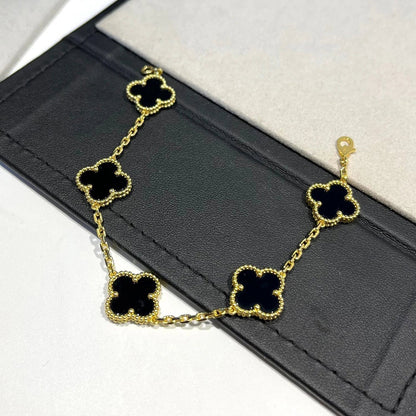 [Rose Tomorrow] CLOVER 5 MOTIF ONYXS BRACELET COLLECTION