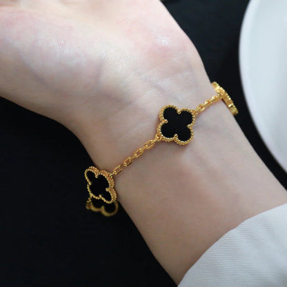 [Rose Tomorrow] CLOVER 5 MOTIF ONYXS BRACELET COLLECTION
