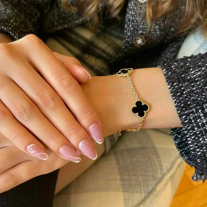 [Rose Tomorrow] CLOVER 5 MOTIF ONYXS BRACELET COLLECTION