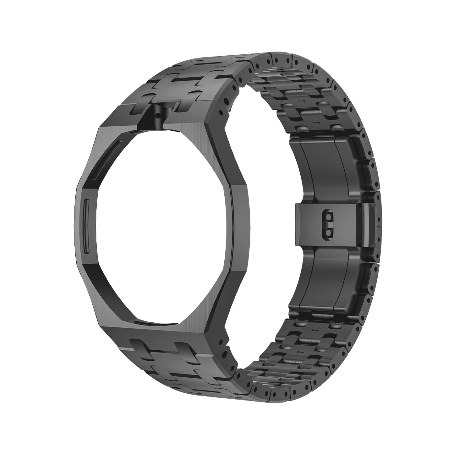 Oak Pop Black Steel Case & Silicone Strap