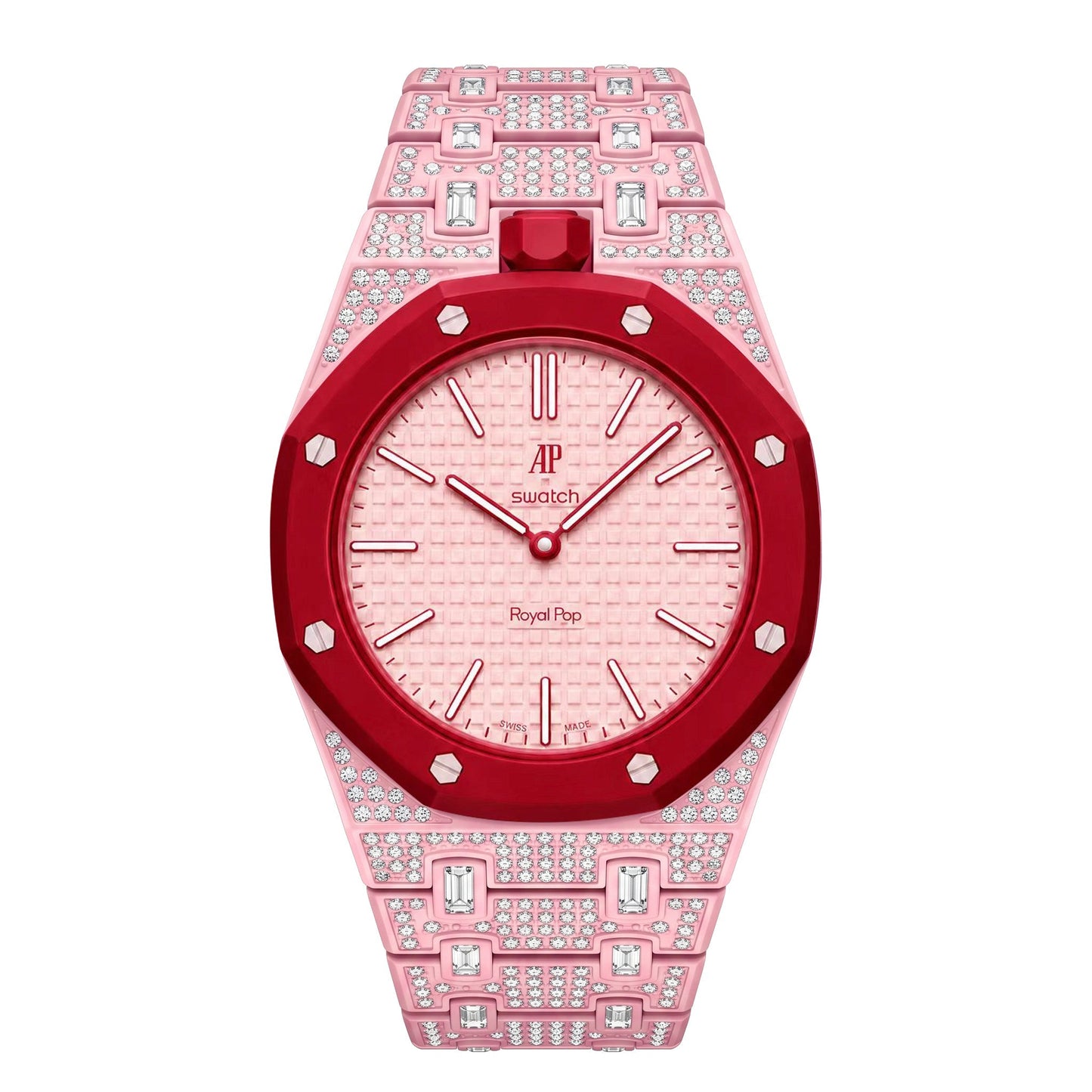 Royal Oak Pop Exclusive Bioceramic Case & Bioceramic Strap Full Diamond