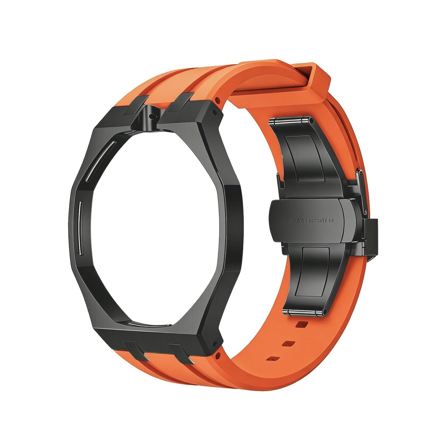 Oak Pop Black Steel Case & Silicone Strap
