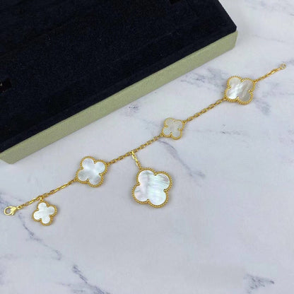 [Rose Tomorrow]MAGIC CLOVER MOP GOLD BRACELET 5 MOTIFS
