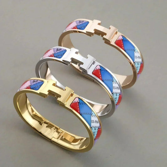 [Rose Tomorrow]H BRACELET DOTTED BORDER 12MM