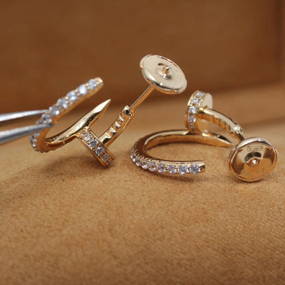 [Rose Tomorrow]JUSTE FULL DIAMOND SMALL EARRINGS