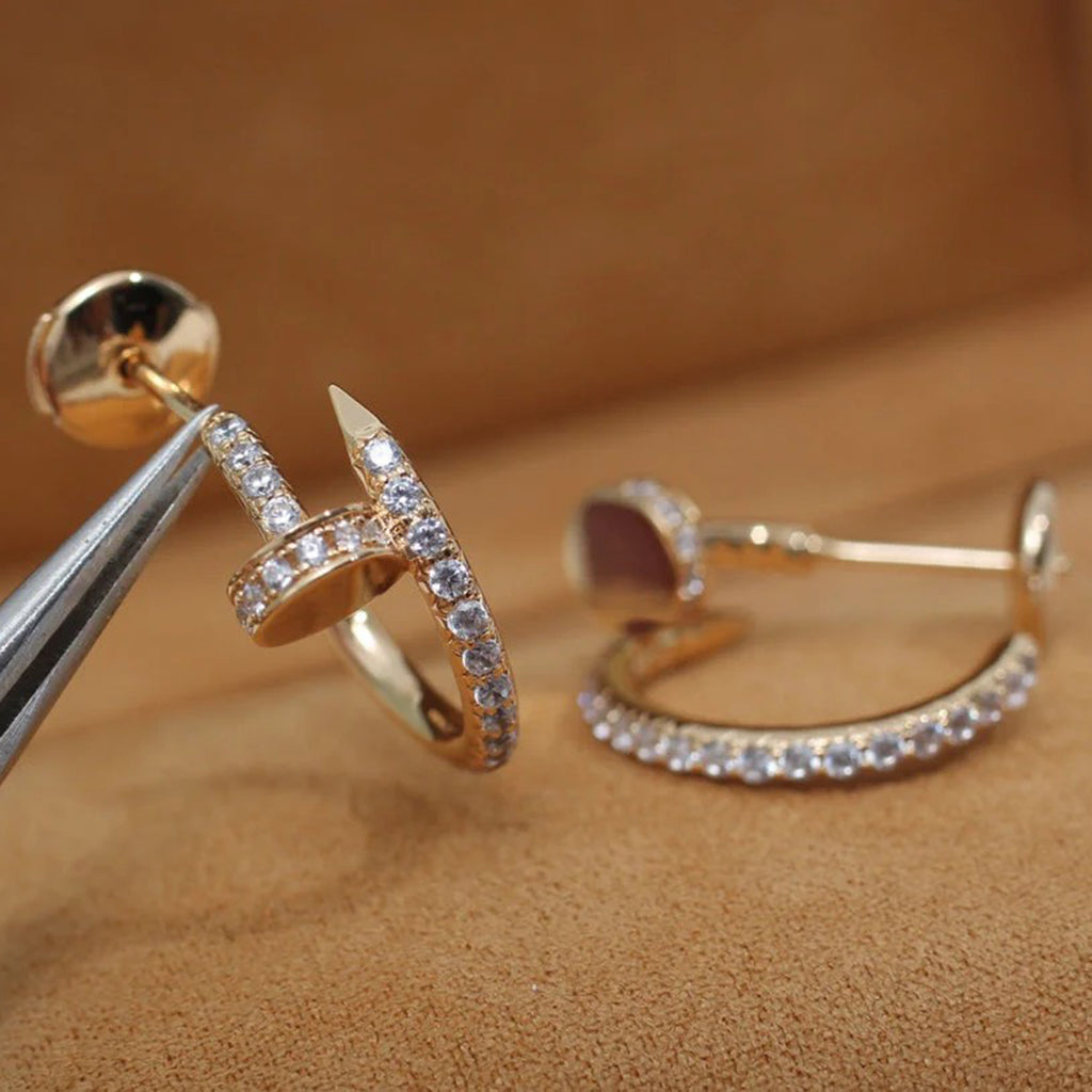 [Rose Tomorrow]JUSTE FULL DIAMOND SMALL EARRINGS