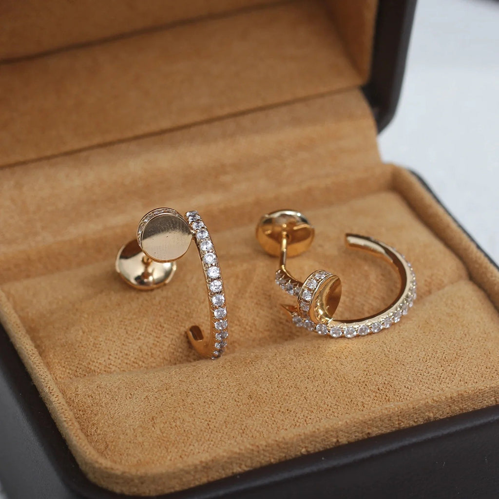 [Rose Tomorrow]JUSTE FULL DIAMOND SMALL EARRINGS