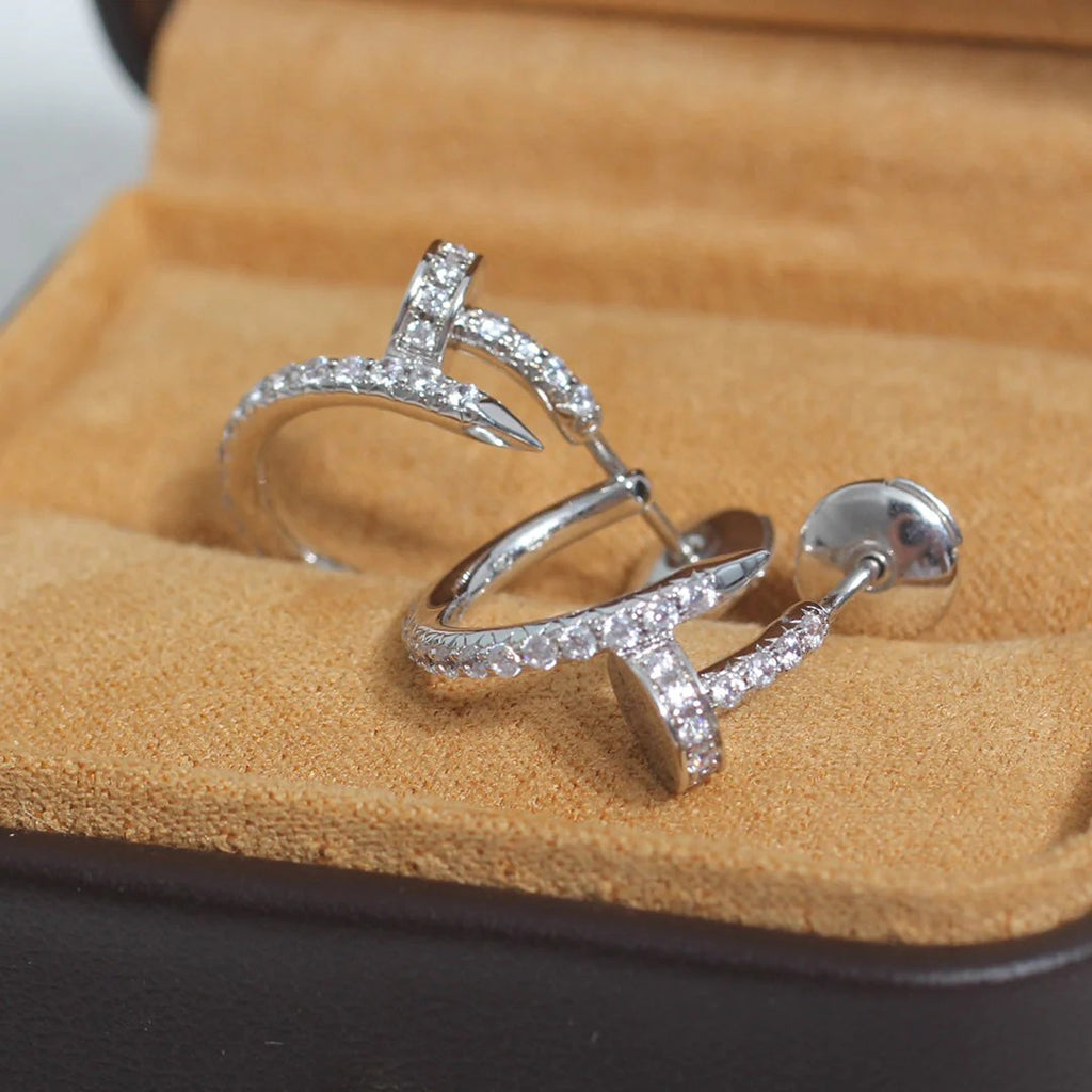 [Rose Tomorrow]JUSTE FULL DIAMOND SMALL EARRINGS