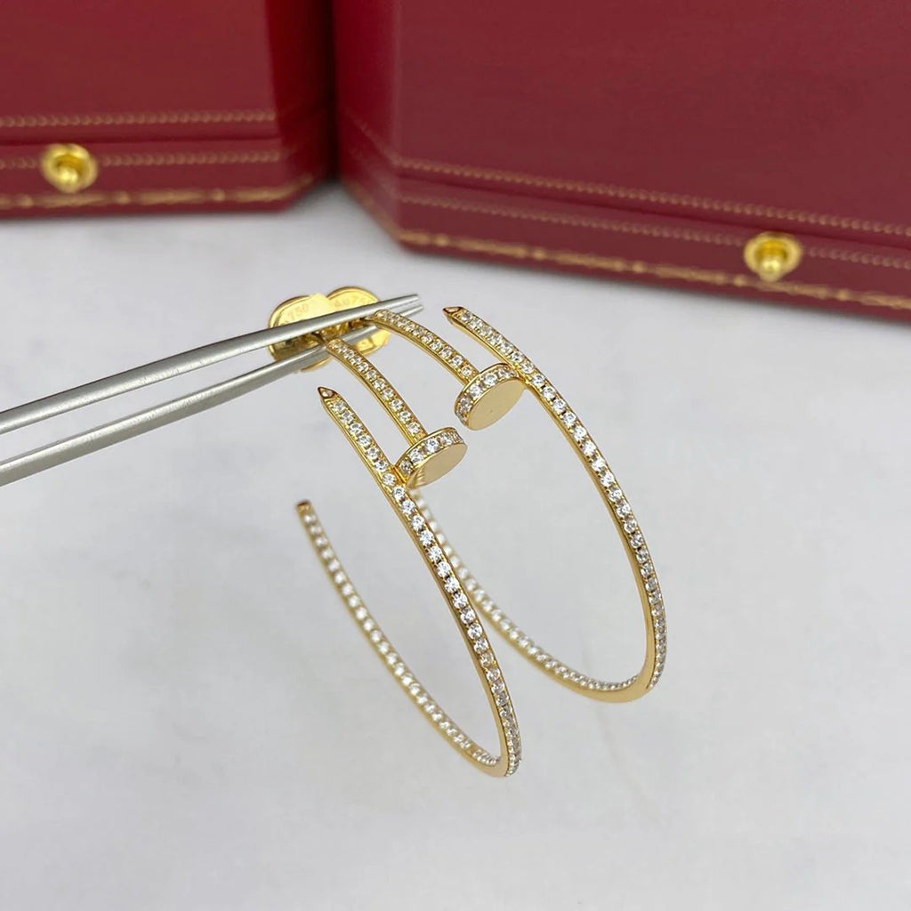 [Rose Tomorrow]JUSTE FULL DIAMOND LARGE EARRINGS