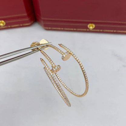 [Rose Tomorrow]JUSTE FULL DIAMOND LARGE EARRINGS