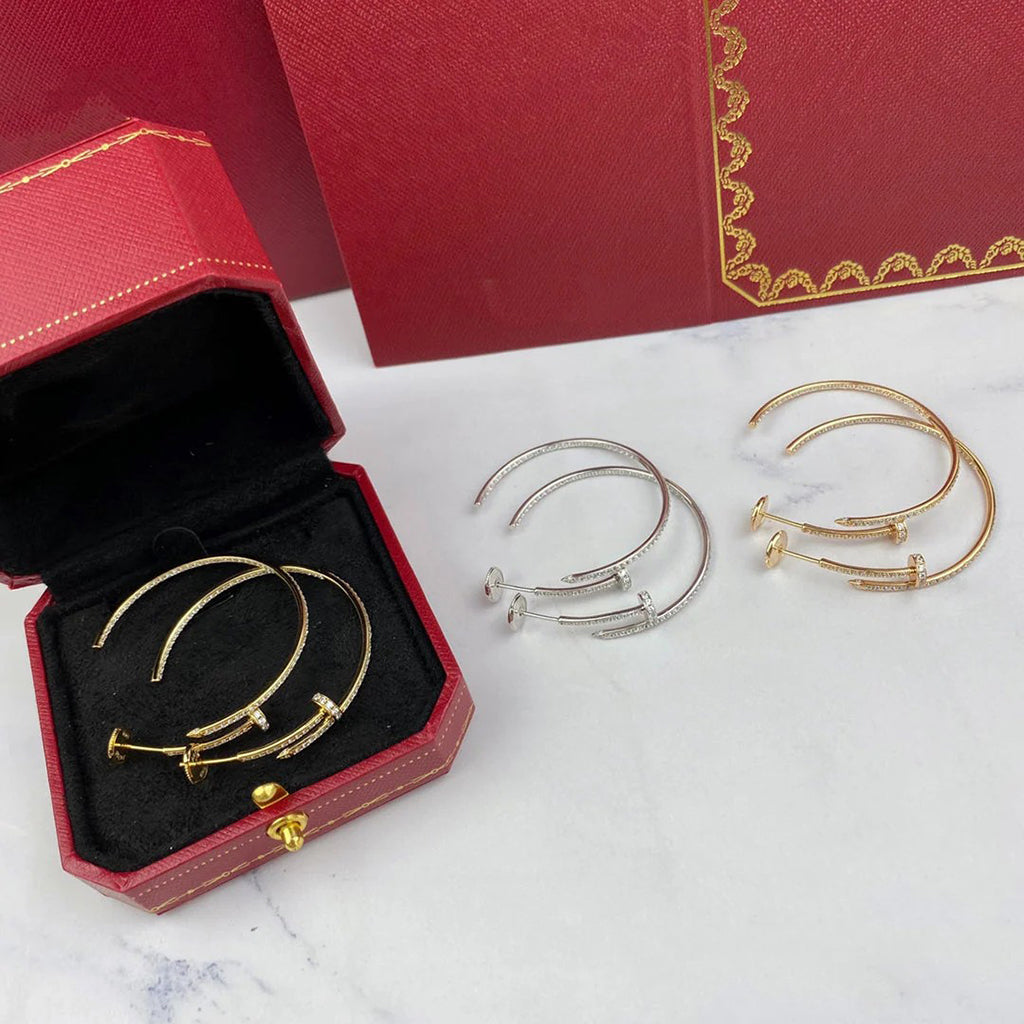 [Rose Tomorrow]JUSTE FULL DIAMOND LARGE EARRINGS