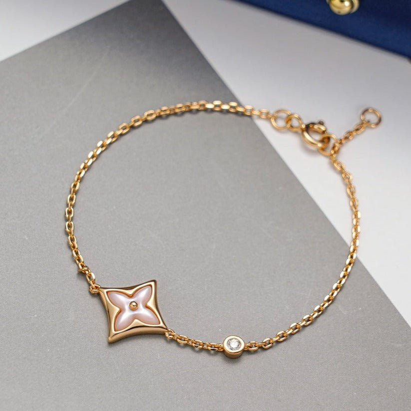 [Rose Tomorrow]STAR 1 DIAMOND PINK GOLD BRACELET