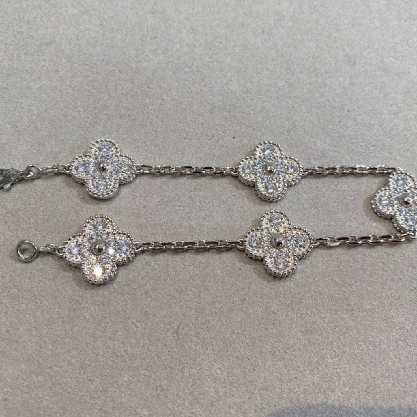 [Star  Jewelry] CLOVER 5 MOTIF FULL DIAMOND BRACELET COLLECTION