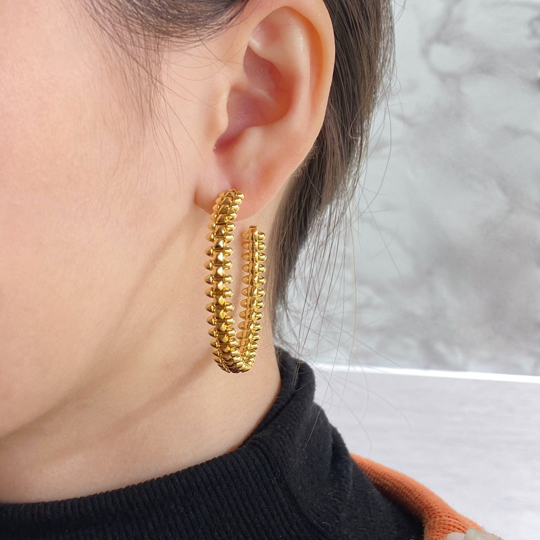 [Rose Tomorrow]CLASH HOOP LARGE EARRINGS