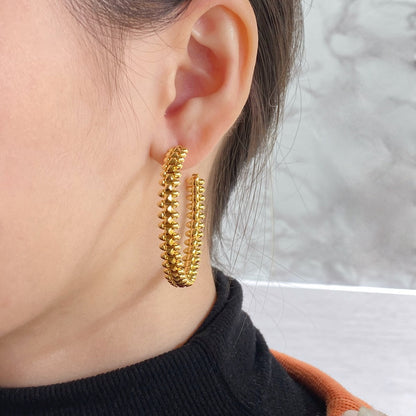 [Rose Tomorrow]CLASH HOOP LARGE EARRINGS