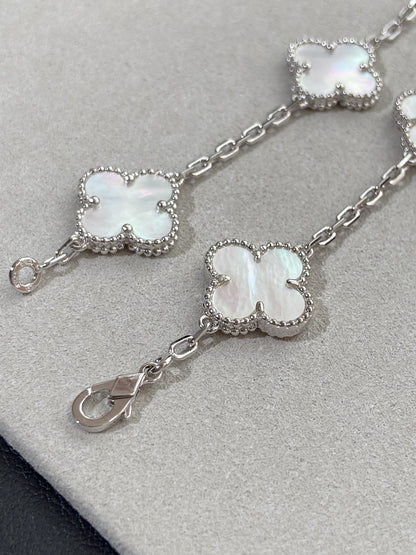 [Rose Tomorrow]CLOVER WHITE PEARL MOP 5 MOTIF BRACELET COLLECTION