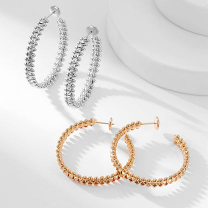 [Rose Tomorrow]CLASH HOOP LARGE EARRINGS