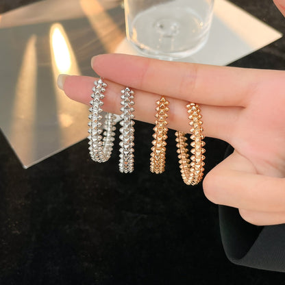 [Rose Tomorrow]CLASH HOOP LARGE EARRINGS