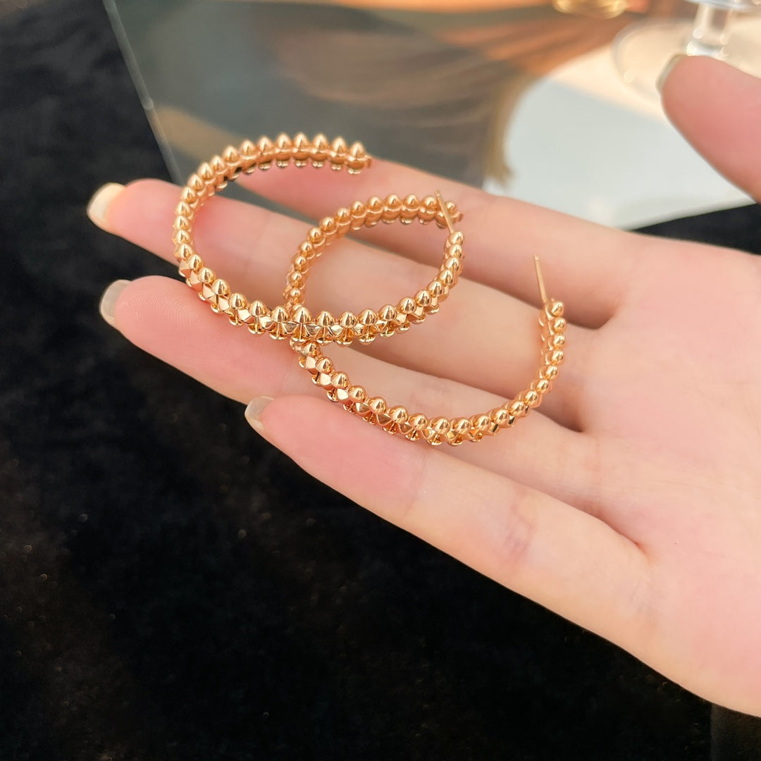[Rose Tomorrow]CLASH HOOP LARGE EARRINGS