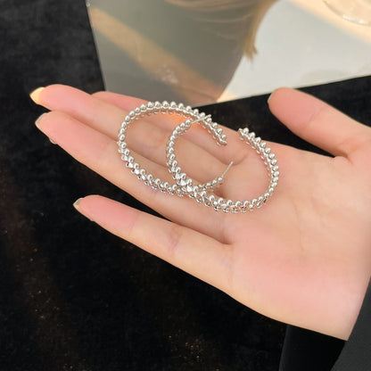 [Rose Tomorrow]CLASH HOOP LARGE EARRINGS