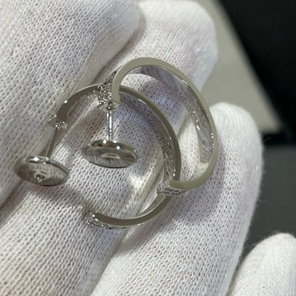 [Rose Tomorrow]LOVE EARRINGS 3.6MM DIAMOND PAVED