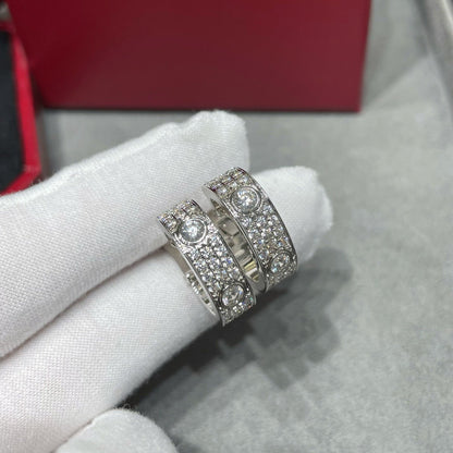 [Rose Tomorrow]LOVE 5.5MM DIAMOND PAVED EARRINGS