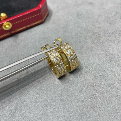 [Rose Tomorrow]LOVE 5.5MM DIAMOND PAVED EARRINGS