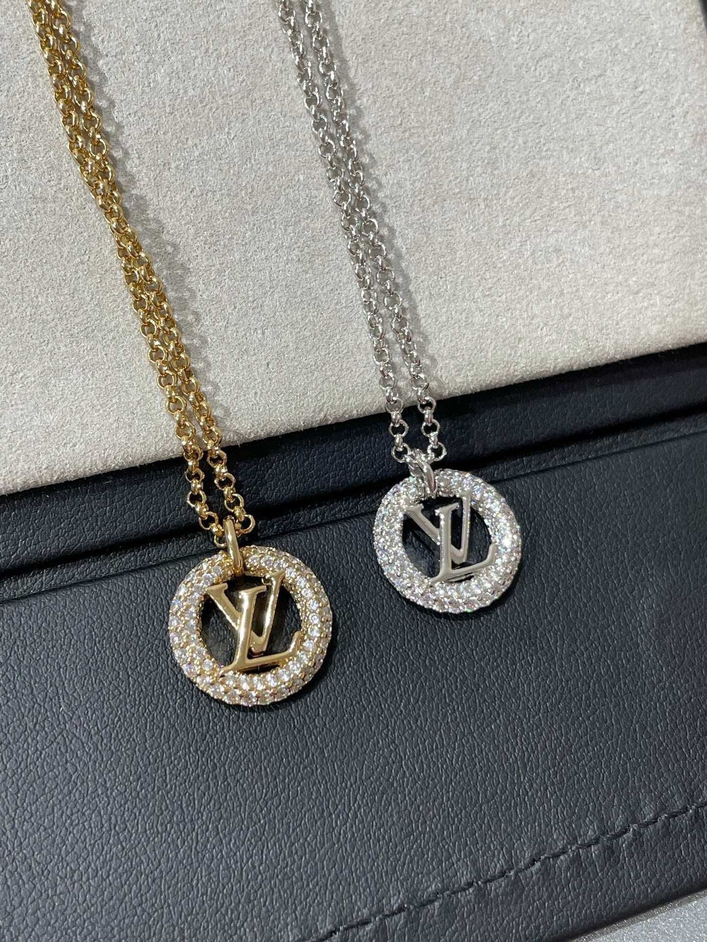 [Rose Tomorrow]BY NIGHT DIAMOND PAVED NECKLACE