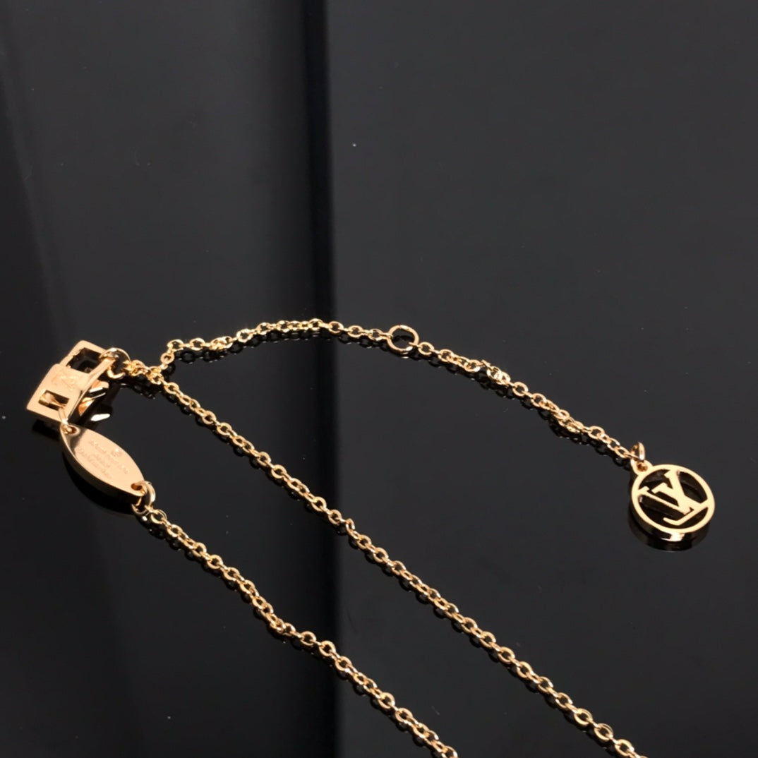[Rose Tomorrow]COLOR BLOSSOM PINK MOP SUN GOLD NECKLACE