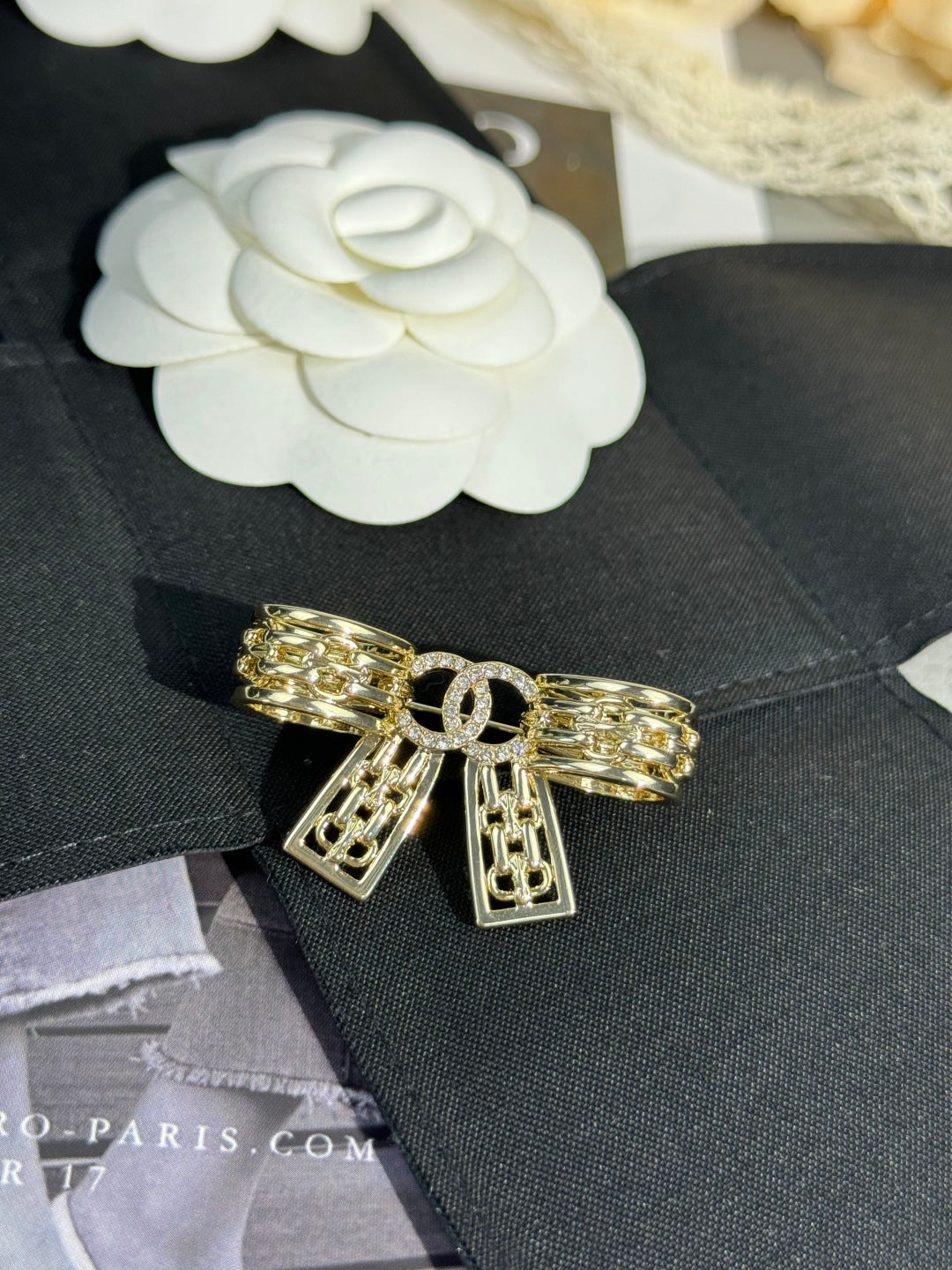 [Rose Tomorrow]25K Hollow Bow Brooch