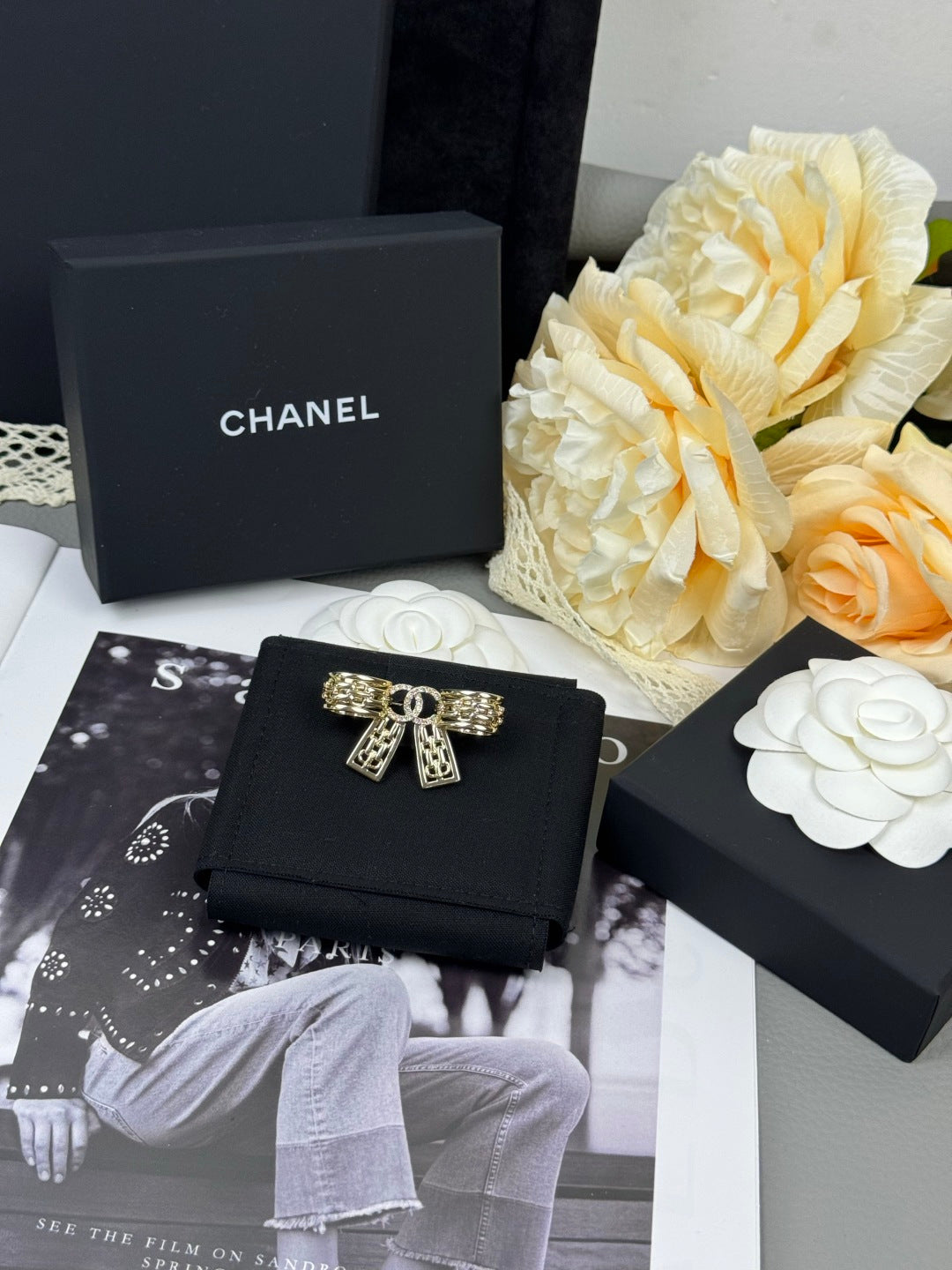 [Rose Tomorrow]25K Hollow Bow Brooch