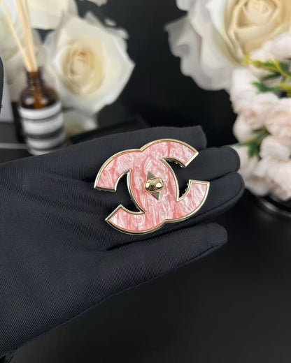 [Rose Tomorrow]Pink Resin Classic Brooch 5cm