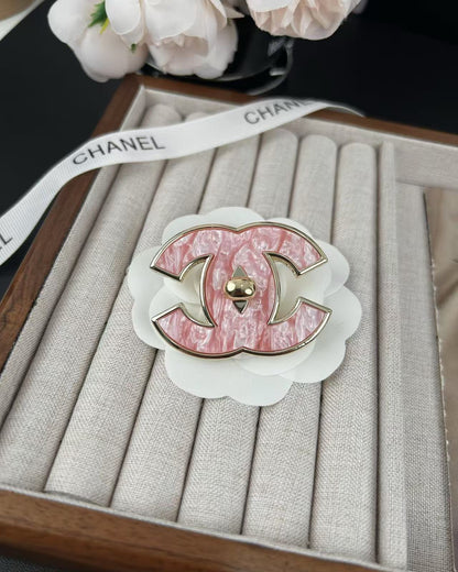 [Rose Tomorrow]Pink Resin Classic Brooch 5cm
