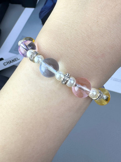 [Rose Tomorrow]Colorful Transparent Resin Bracelet