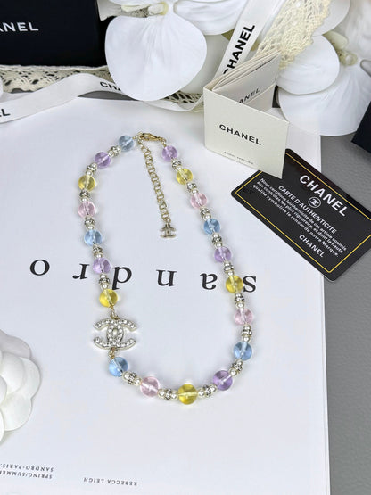 [Rose Tomorrow]26C New Spring Collection Colorful Transparent Resin Necklace