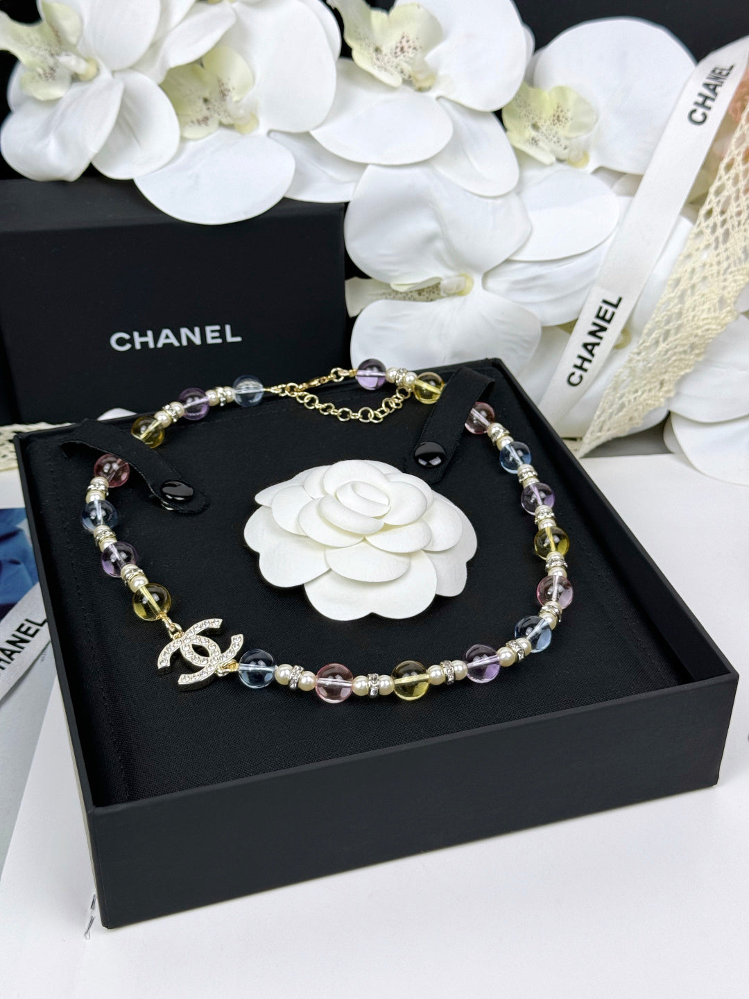 [Rose Tomorrow]26C New Spring Collection Colorful Transparent Resin Necklace