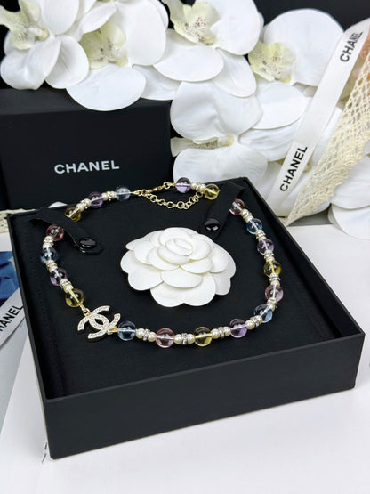 [Rose Tomorrow]26C New Spring Collection Colorful Transparent Resin Necklace