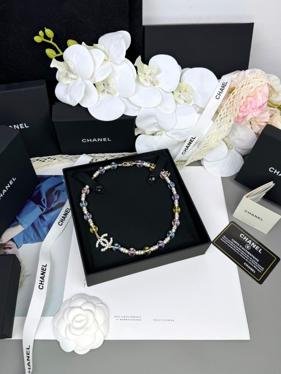 [Rose Tomorrow]26C New Spring Collection Colorful Transparent Resin Necklace