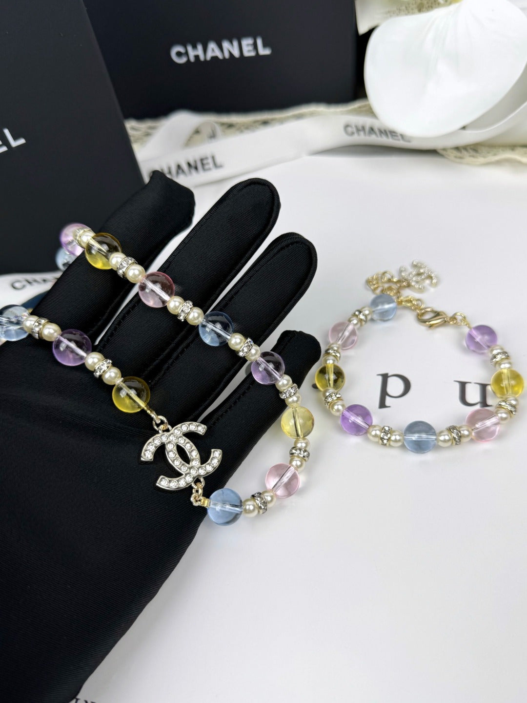 [Rose Tomorrow]26C New Spring Collection Colorful Transparent Resin Necklace