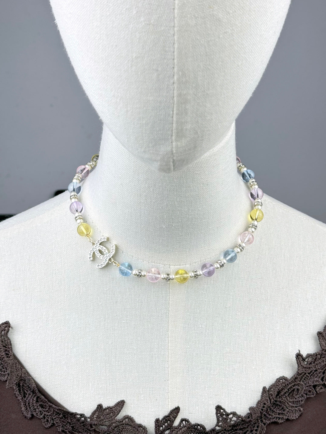 [Rose Tomorrow]26C New Spring Collection Colorful Transparent Resin Necklace
