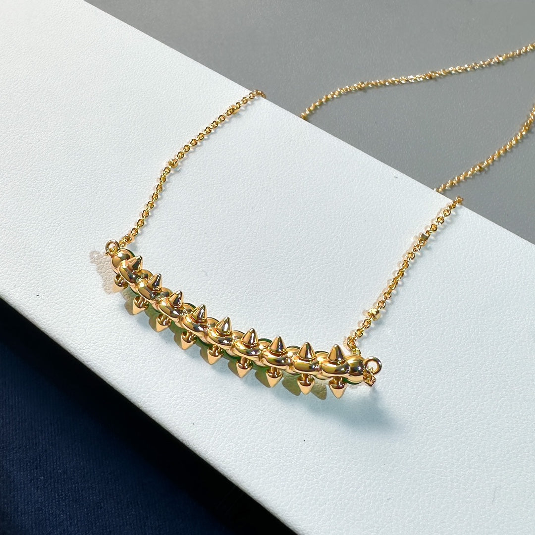 [Rose Tomorrow]New Arrival: Green Bead Rivet Necklace