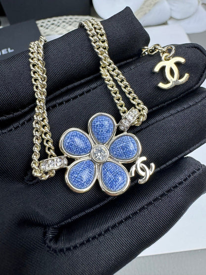 [Rose Tomorrow]VOLTE New Blue Floral Double-Layer Bracelet