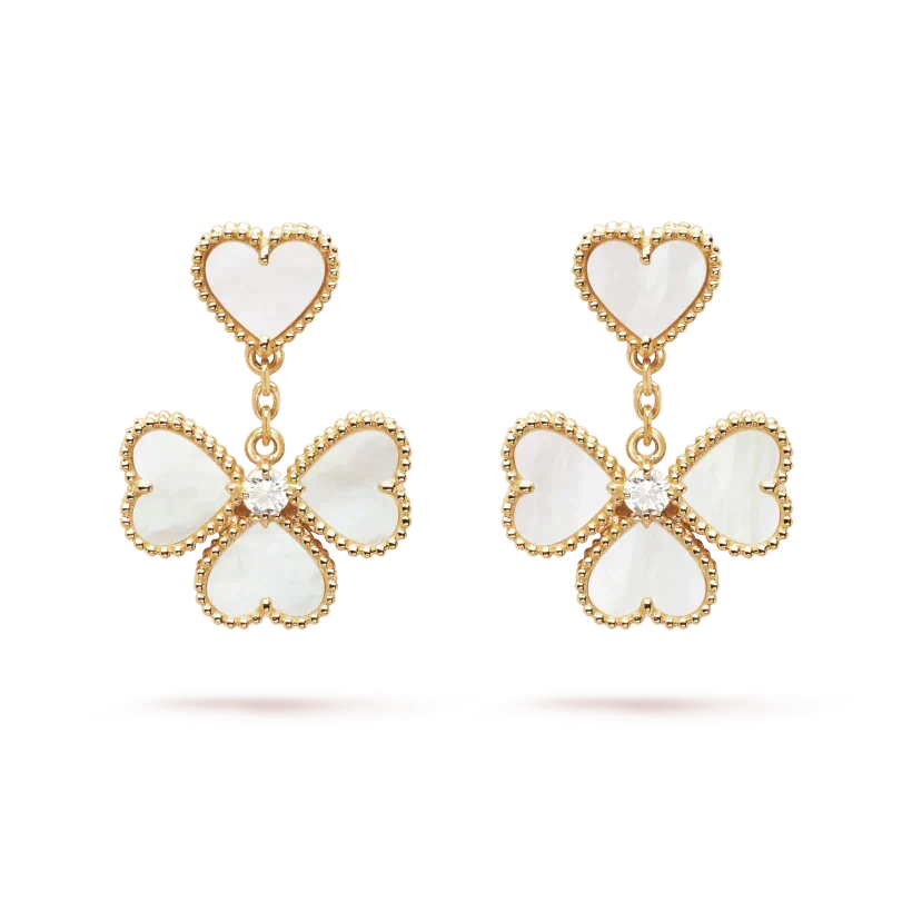 [Rose Tomorrow]CLOVER SWEET WHITE MOP EARRINGS